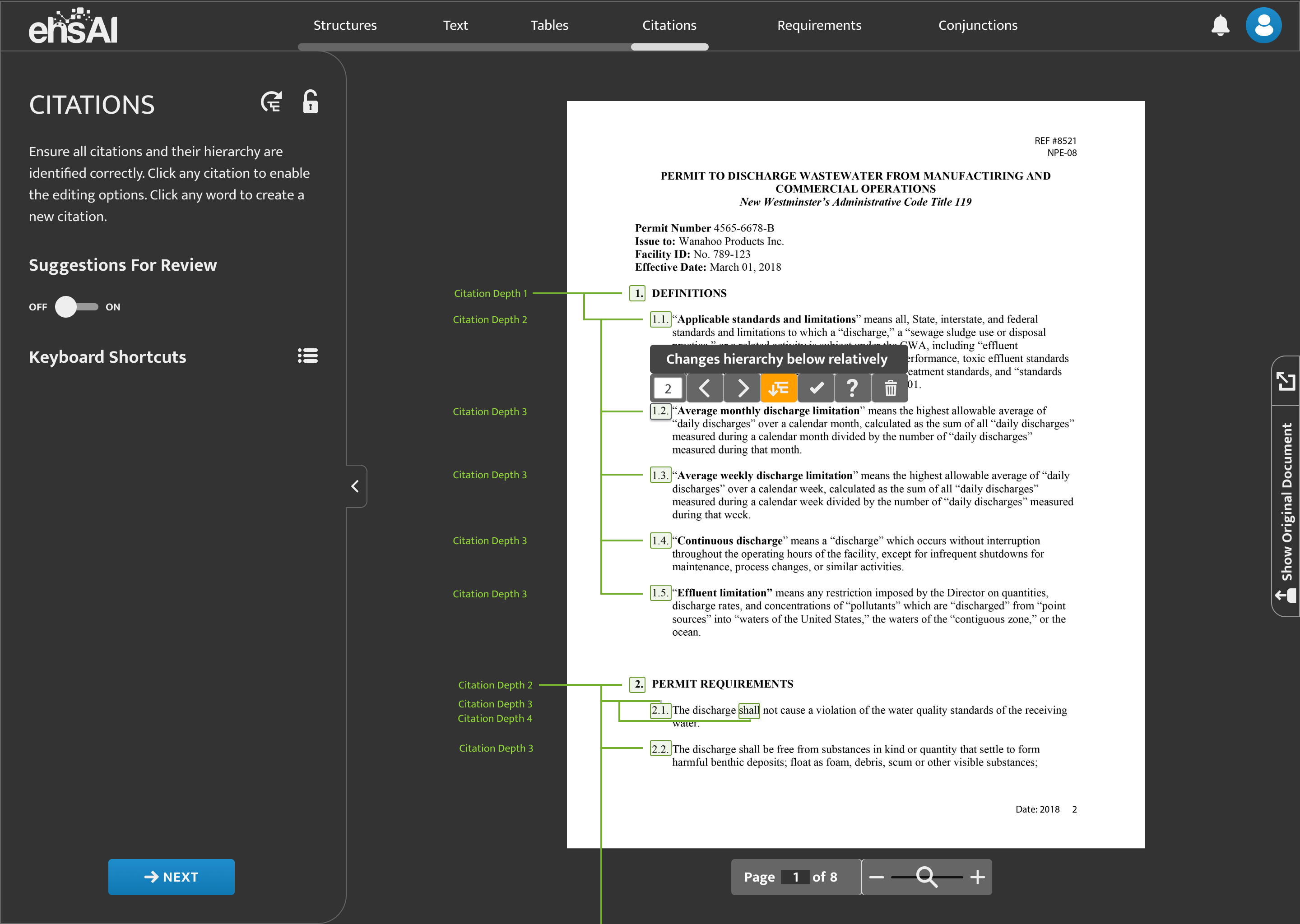 ehsAI - User Experience, Research phase, User Feedback showing varied terminology and interpretations